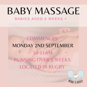 SEPTEMBER – Baby Massage Course