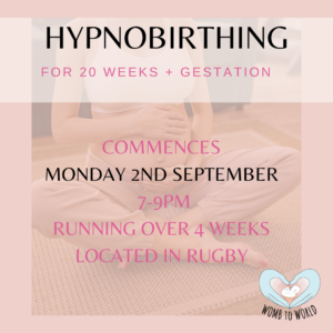 SEPTEMBER 2024- In person full hypnobirthing course