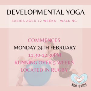 FEBRUARY/MARCH (Mondays) – Developmental Baby Yoga